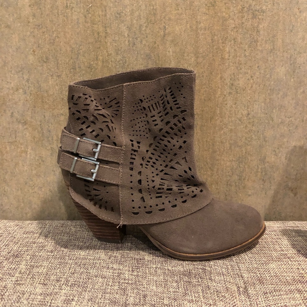 Naughty Monkey Brown Ankle Booties with Buckle Straps